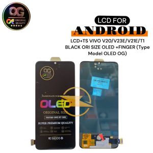 LCD+TS VIVO V20/V23E/V21E/T1 BLACK ORI SIZE OLED +FINGER (Type Model OLED OG)