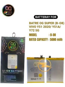 Batre og super (b-o8) vivo y51 2020/y31 2020/y52s/y51a/y72 5g