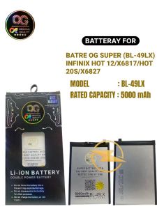 Batre og super (bl-49lx) infinix hot 12/x6817/hot 20s/x6827