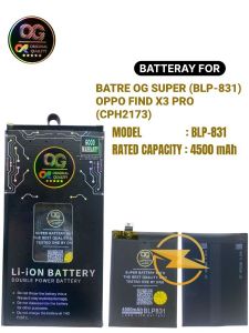 Batre og super (blp-831) opp find x3 pro (cph2173)