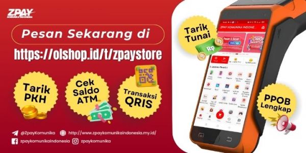 MESIN EDC CENTERM K9  ZPAY KOMUNIKA INDONESIA 