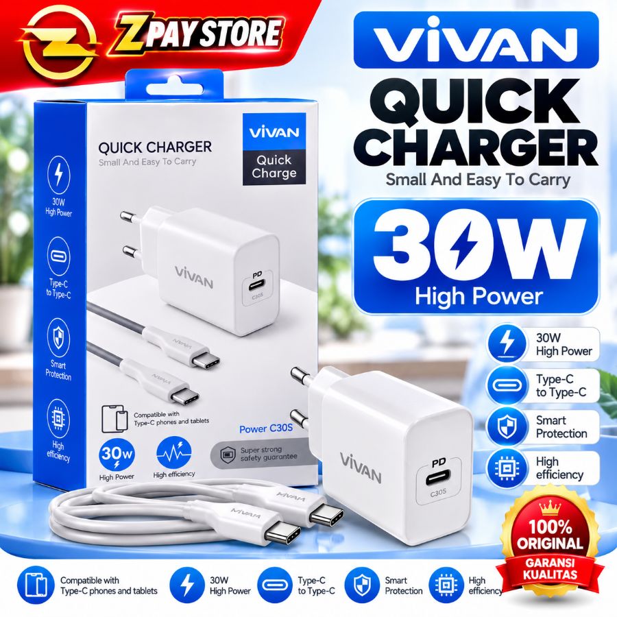 CHARGER VIVAN C TO C C30S -30 WATT (WHITE)
