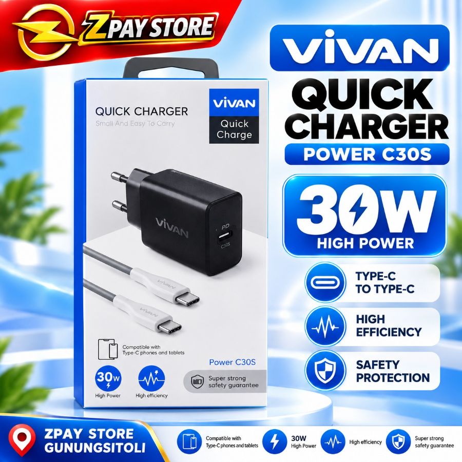 CHARGER VIVAN C TO C C30S -30 WATT (BLACK)