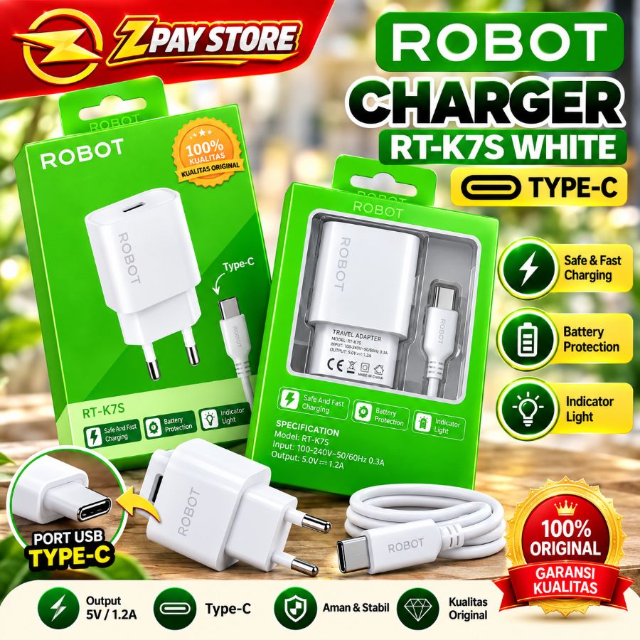 Charger Robot RT-K7SC WHITE TYPE C