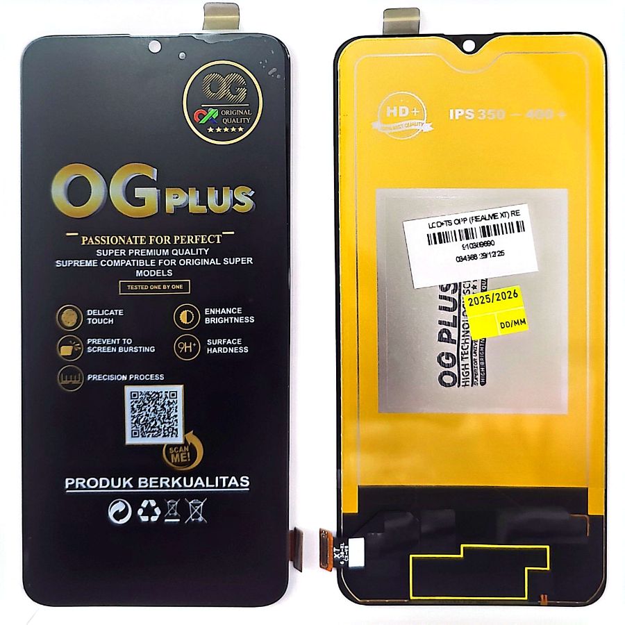 LCD+TS OPP REALME XT/REALME X2/RENO Z/K1/K5/R15S BLACK *(Model Tipe OG)*