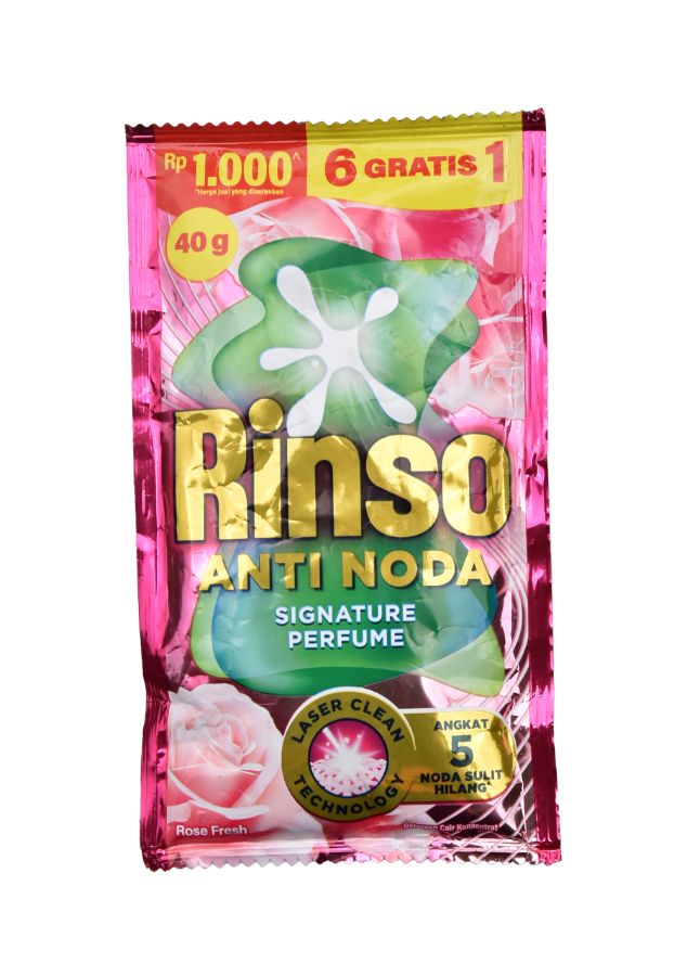Rinso Liquid Rose Fresh 40g Isi 6+1