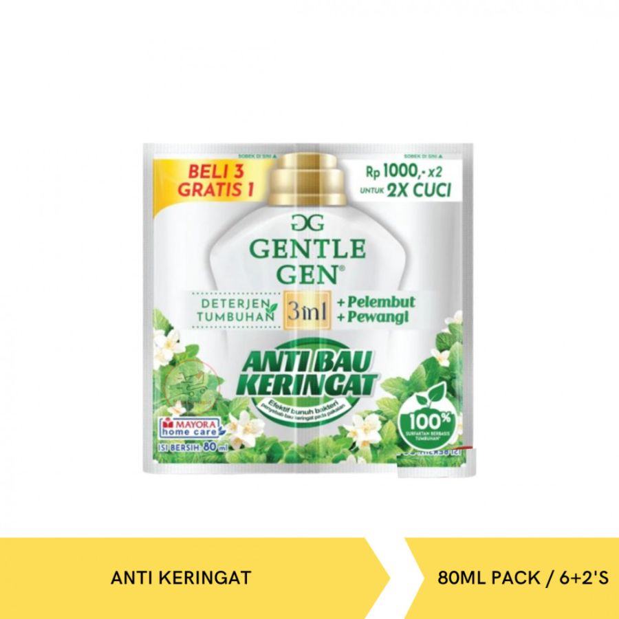 Gentle Gen Liquid Anti Keringat 80Ml Isi 6+2