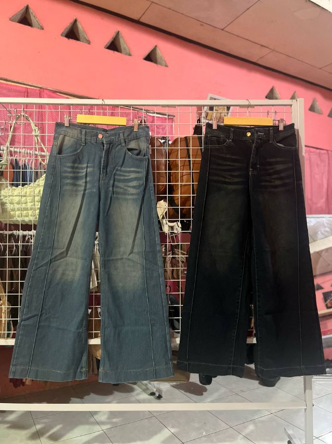 Baggy jeans garis(ready)