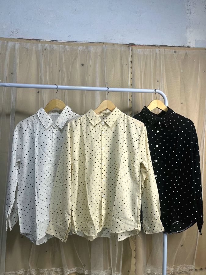 Kemeja polka basic(ready)