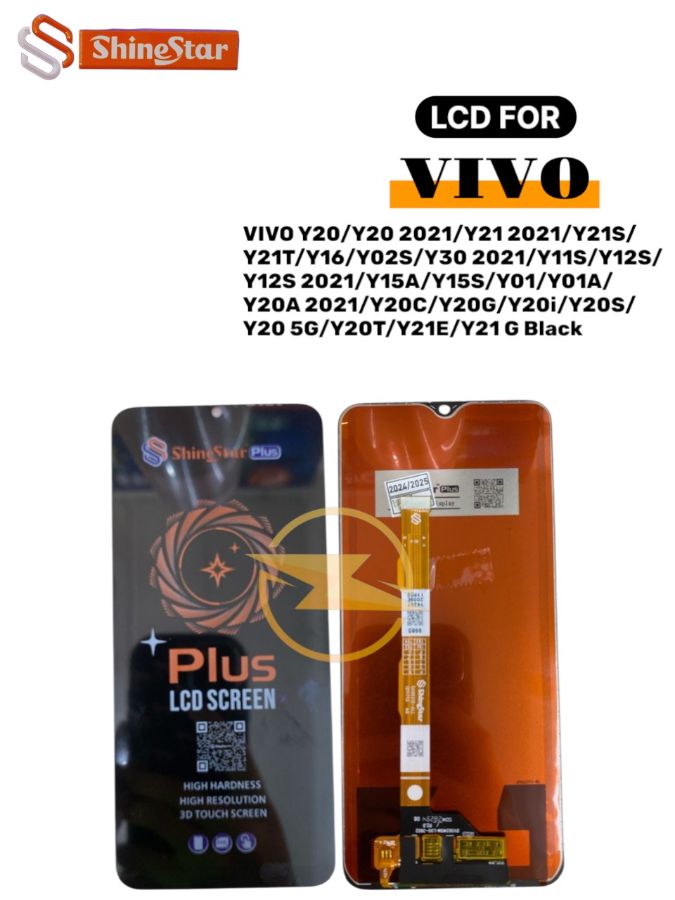 LCD+TS VIVO (Y20/Y21/Y22/Y33S) Y01/Y01A/Y02S/Y11S/Y12A/Y12C/Y12S/Y15A/Y15C/Y15S/Y16/Y17S/Y20I/Y20S/Y20T/Y21A/Y21E/Y21S/Y21T/Y22S/Y28 5G/Y3S/Y75 5G/Y77/T1 5G BLACK(Shine Star)  _Pas 01/09