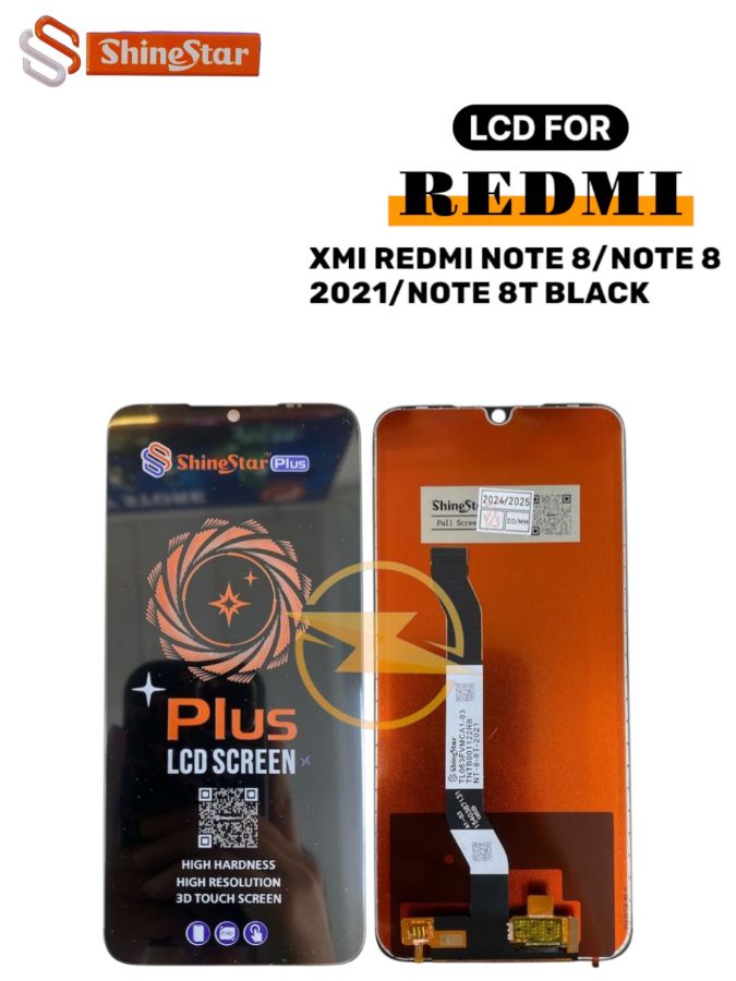 LCD+TS XMI REDMI NOTE 8/NOTE 8 2021/NOTE 8T BLACK *(Model Tipe Shine Star)*