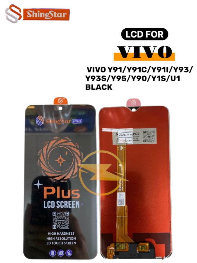 LCD+TS VIVO Y91/Y91C/Y91I/Y93/Y93S/Y95/Y90/Y1S/U1 BLACK  *(Model Tipe Shine Star)*  _Pas 21/09