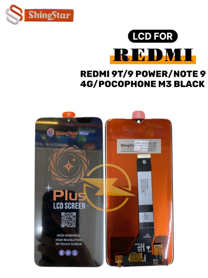LCD+TS XMI REDMI 9T/9 POWER/NOTE 9 4G/POCOPHONE M3 BLACK *(Model Tipe Shine Star)*