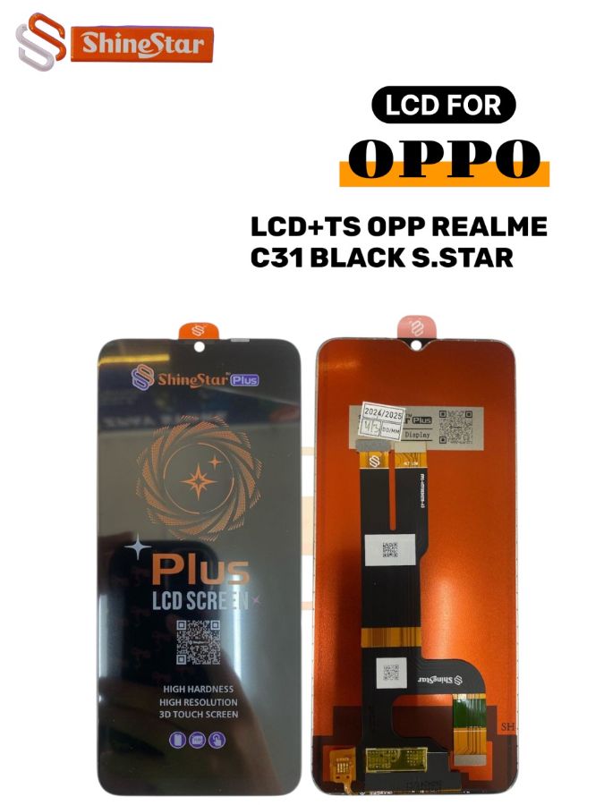 LCD+TS OPP REALME C31 BLACK S.STAR *(Model Tipe Shine Star)*
