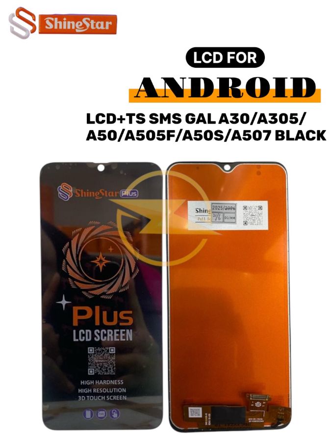 LCD+TS SMS GAL A30/A305/A50/A505F/A50S/A507 BLACK  *(Model Tipe Shine Star)*
