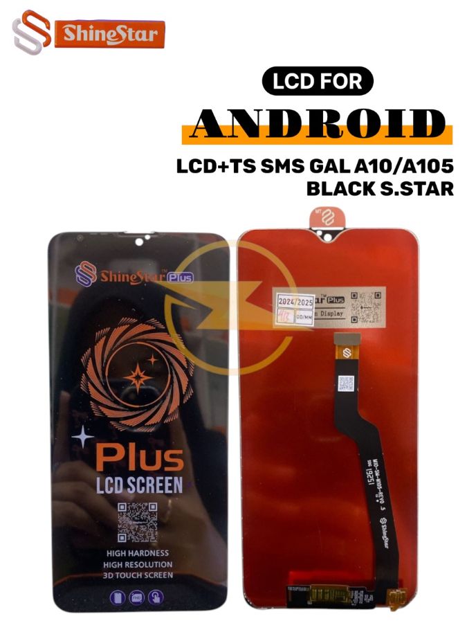 LCD+TS SMS GAL A10/A105 BLACK S.STAR  *(Model Tipe Shine Star)*