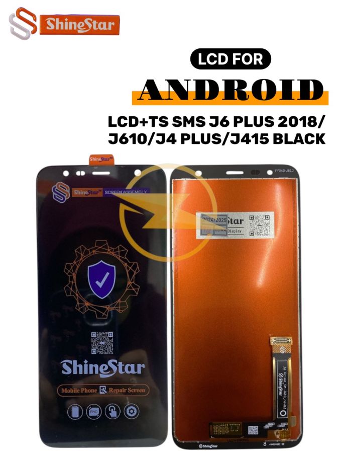 LCD+TS SMS J6 PLUS 2018/J610/J4 PLUS/J415 BLACK  *(Model Tipe Shine Star)*