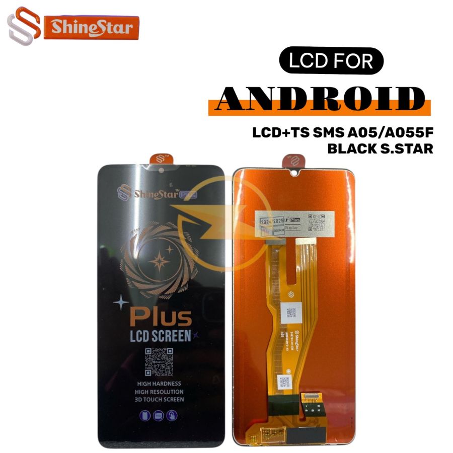 LCD+TS SMS A05/A055F BLACK S.STAR  *(Model Tipe Shine Star)*