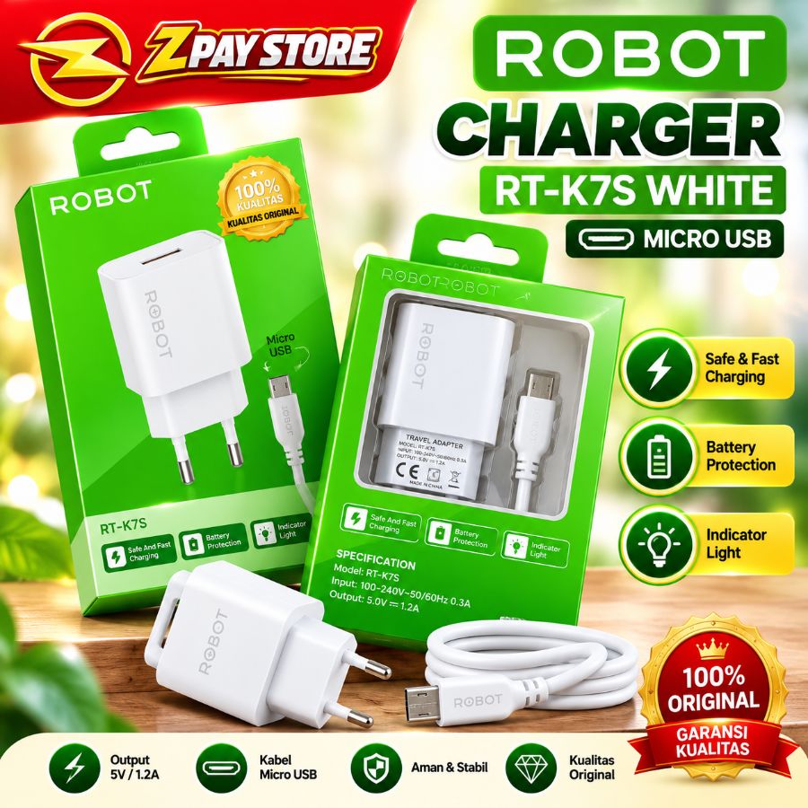 CHARGER RT-K7S WHITE TYPE MICRO ROBOT