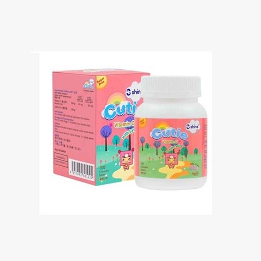 SHINE VIT C CUTIE 100MG W LYSINE CHEWABLE (STRAW)(100 Tablets)