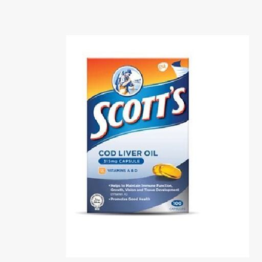 SCOTTS PURE COD LIVER OIL (100 Capsules)