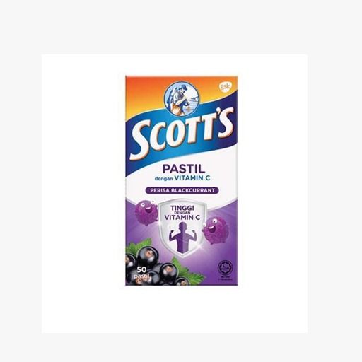 SCOTTS VITAMIN C BLACKCURRANT PASTILLES (50 pieces)