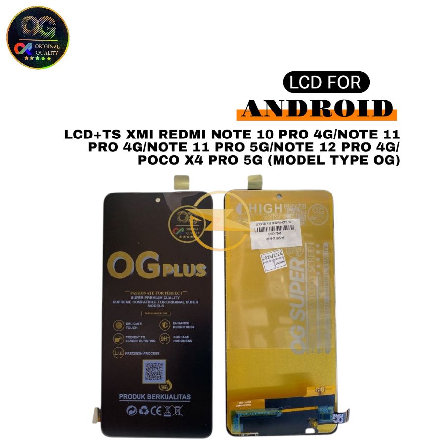 LCD+TS XMI REDMI NOTE 10 PRO 4G/NOTE 11  PRO 4G/NOTE 11 PRO 5G/NOTE 11 PRO PLUS/NOTE 11E PRO/ NOTE 12 PRO 4G/POCO X4 PRO 5G  (MODEL TYPE OG)
