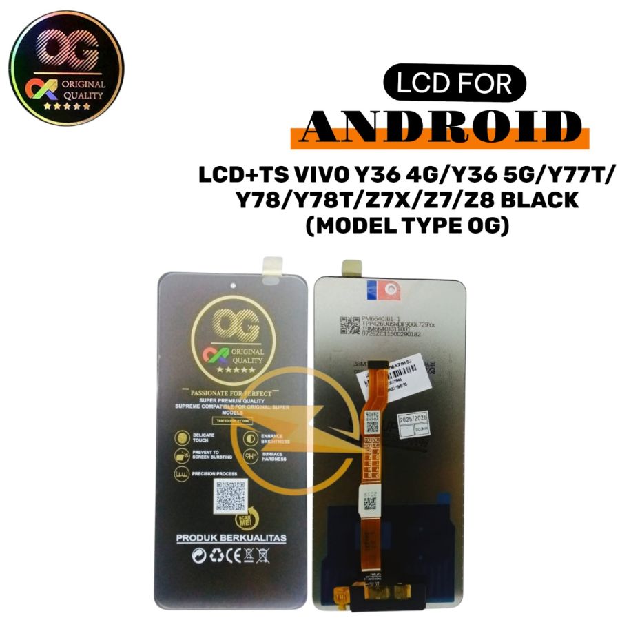 LCD+TS VIVO Y36 4G/Y36 5G/Y77T/Y78/Y78T/Z7X/Z7/Z8 BLACK (MODEL TYPE OG)