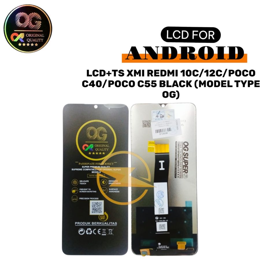 LCD+TS XMI REDMI 10C/12C/POCO C40/POCO C55 BLACK (MODEL TYPE OG)