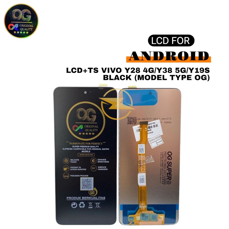 LCD+TS VIVO (Y38 5G/Y29/Y58 5G) Y195/Y195 PRO/Y28 4G/Y29 4G/Y29 5G/Y38 5G/Y39 5G/Y37 PRO/Y3001/y19s/Y19S PRO/Y21D/Y31 5G/Y31 PRO 5G/Y37 PRO/Y200/Y200T/Y300I/T3X 5G/T4X 5G/Z10X/IQOO Z9X5G *(BLACK OG SU