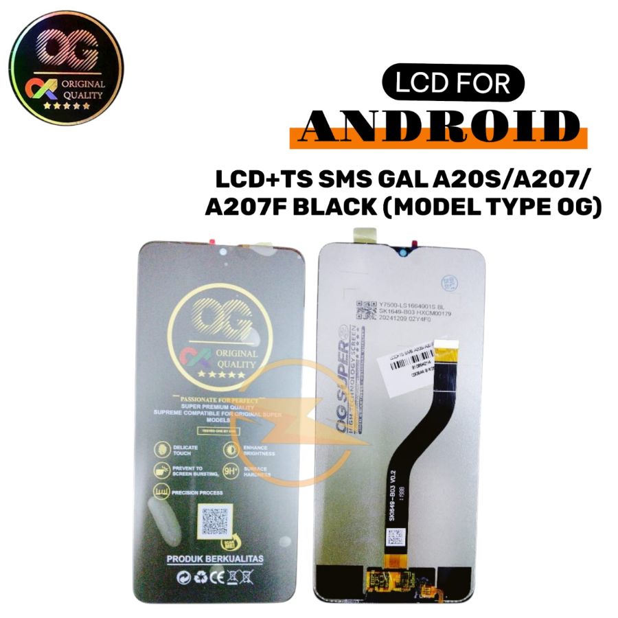 LCD+TS SMS GAL A20S/A207/A207F BLACK (MODEL TYPE OG)