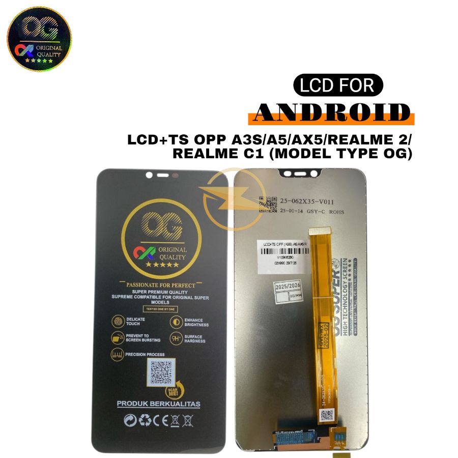 LCD+TS OPP A3S/A5/AX5/REALME 2/REALME C1  (MODEL TYPE OG SUPER) _PAS 01/09