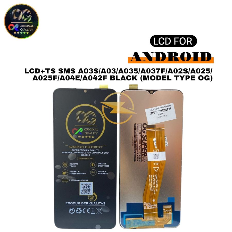 LCD+TS SMS GAL (A025) A02S/A025F/A03/A035F/A035/A03S/A037F/A04E/A042F/M025/M025 F/M04/M045F/F025/E025/F04/E045F/A02S BLACK (MODEL TYPE OG)
