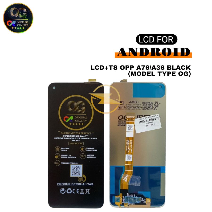 LCD+TS OPP A76/A36 BLACK (MODEL TYPE OG)