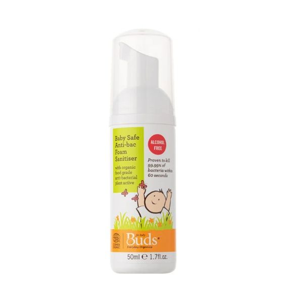 BUDS BABY SAFE ANTI-BAC FOAM SANITISER 50ML