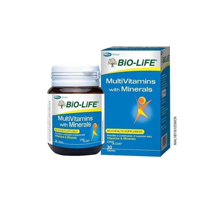 BIO-LIFE MULTIVITAMINS WITH MINERALS (30 TABLETS)