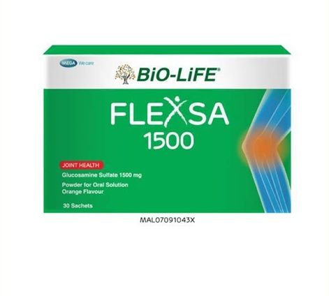 BiO-LiFE FLEXSA 1500MG GLUCOSAMINE SULFATE (30 SACHETS)
