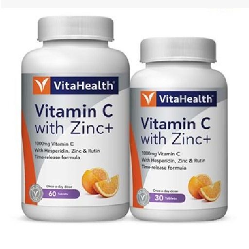 VITAHEALTH VITAMIN C+ZINC (60 TABLETS + 30 TABLETS)