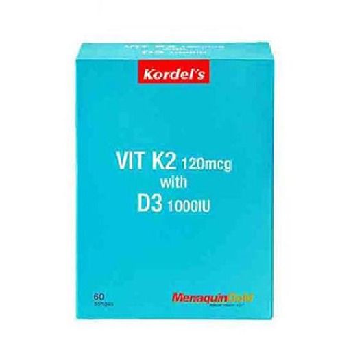 KORDELS VITAMIN K2 120MG+D3 1000IU (60 SOFTGELS)