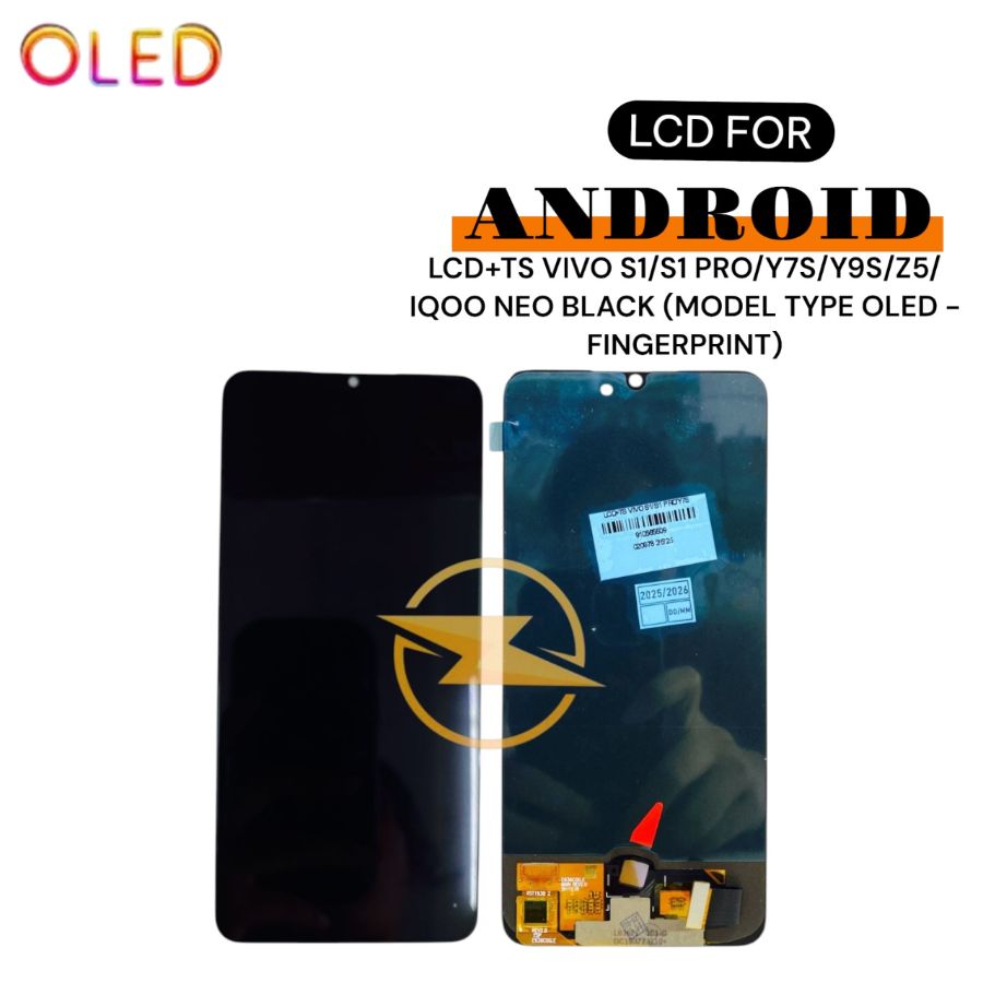 LCD+TS VIVO S1/S1 PRO/Y7S/Y9S/Z5/IQOO NEO BLACK (MODEL TYPE OLED - FINGERPRINT)