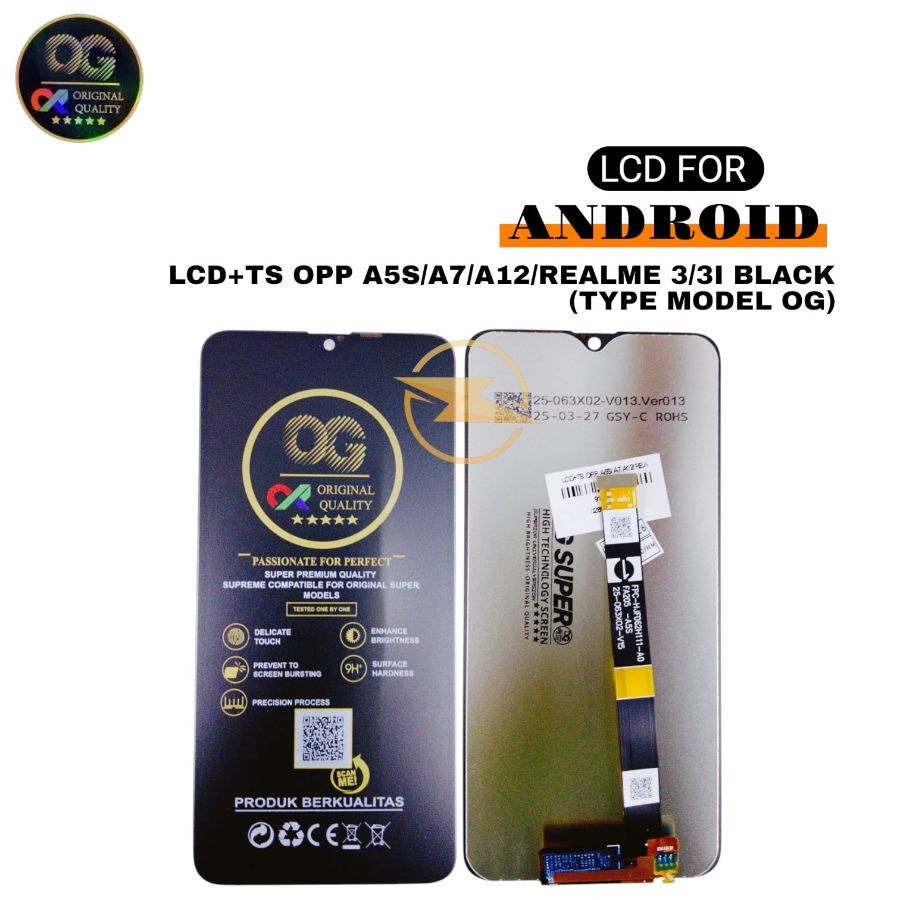 LCD OPP A5S/A7/A12/REALME 3/REALME 3I/A11K 2020 CPH 2083 BLACK (TYPE MODEL OG)  - Pas 11/09