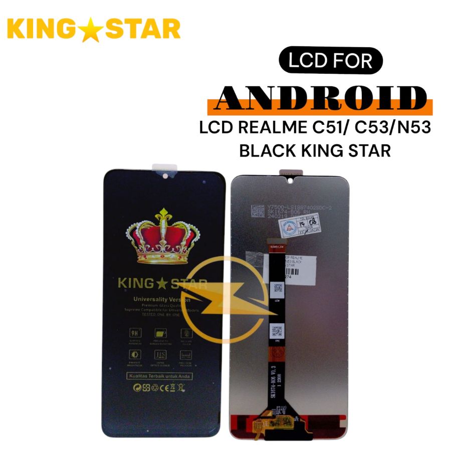 LCD REALME C51/ C53/N53 BLACK  KING STAR