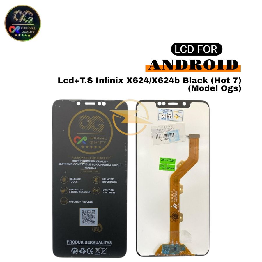 Lcd+T.S Infinix X624/X624b Black  (Hot 7) (Model Ogs) 