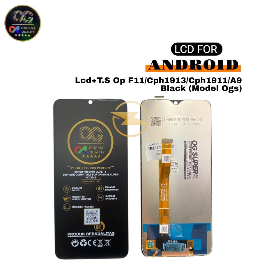 Lcd+T.S Op F11/Cph1913/Cph1911/A9 Black (Model Ogs)