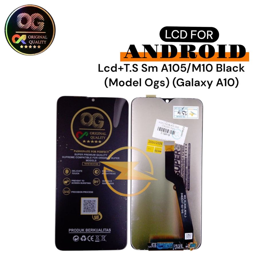 Lcd+T.S Sm A105/M10 Black (Model Ogs) (Galaxy A10)