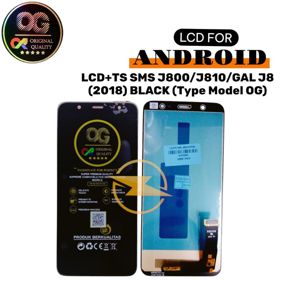 LCD+TS SMS J800/J810/GAL J8 (2018) BLACK  (Type Model OG)