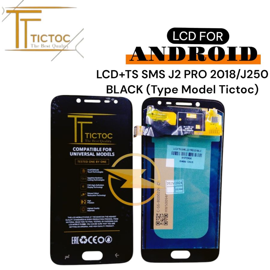 LCD+TS SMS J2 PRO 2018/J250 BLACK (Type Model Tictoc)