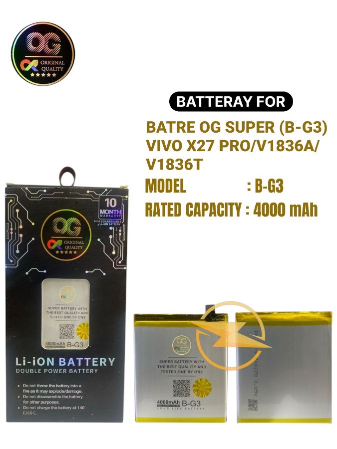 Batre og super (b-g3) vivo x27 pro/v1836a/v1836t