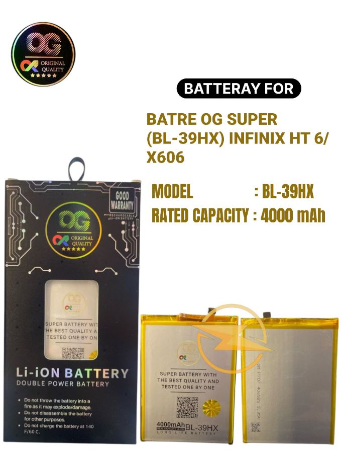 Batre og super (bl-39hx) infinix hot 6/x606