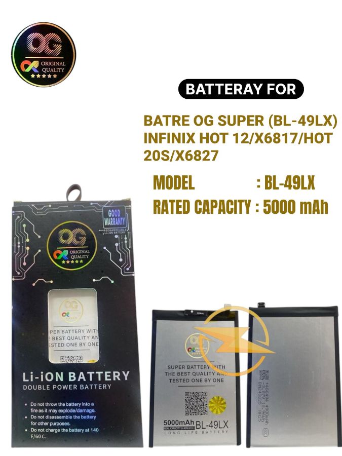 Batre og super (bl-49lx) infinix hot 12/x6817/hot 20s/x6827